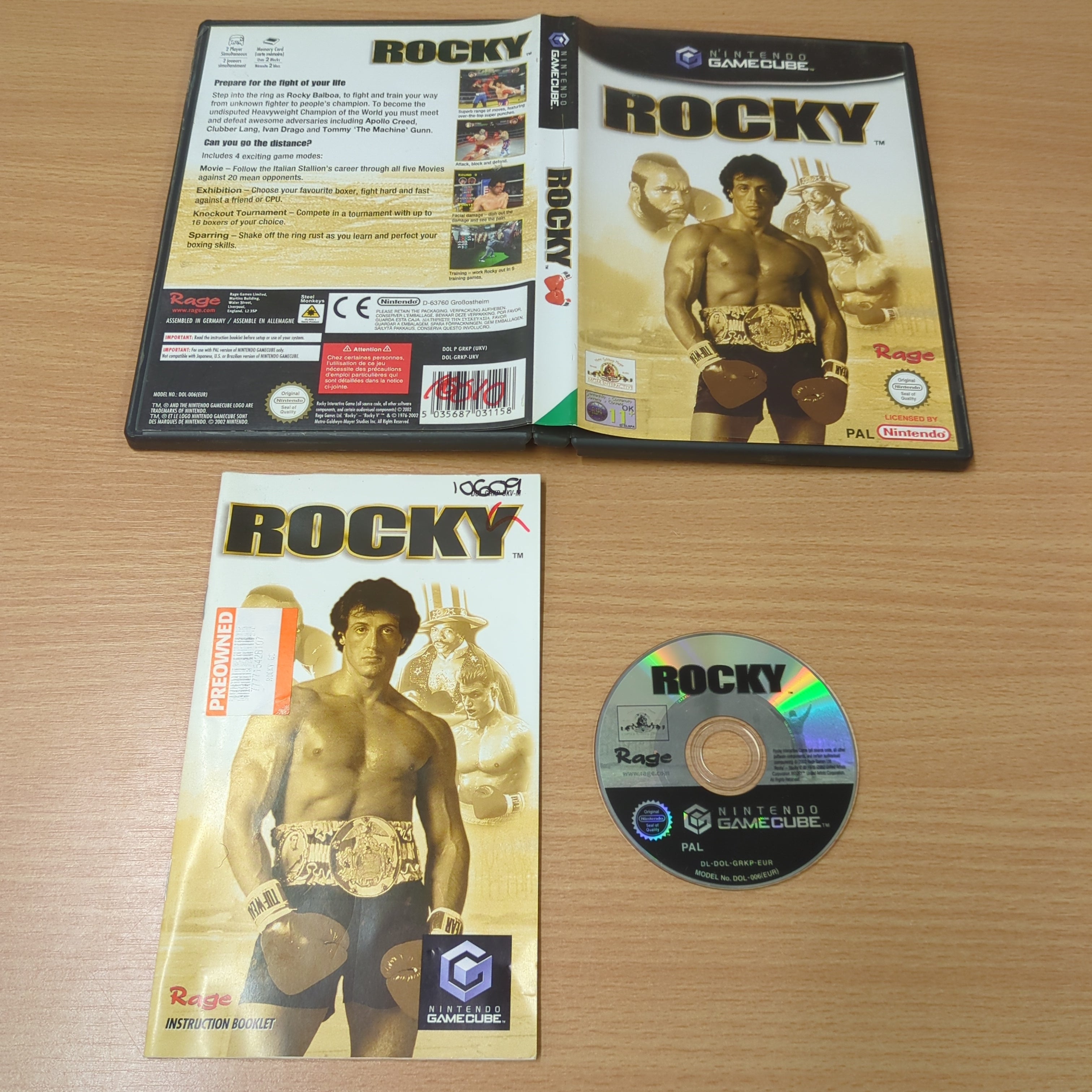 Rocky Nintendo GameCube game Rocky Nintendo GameCube game